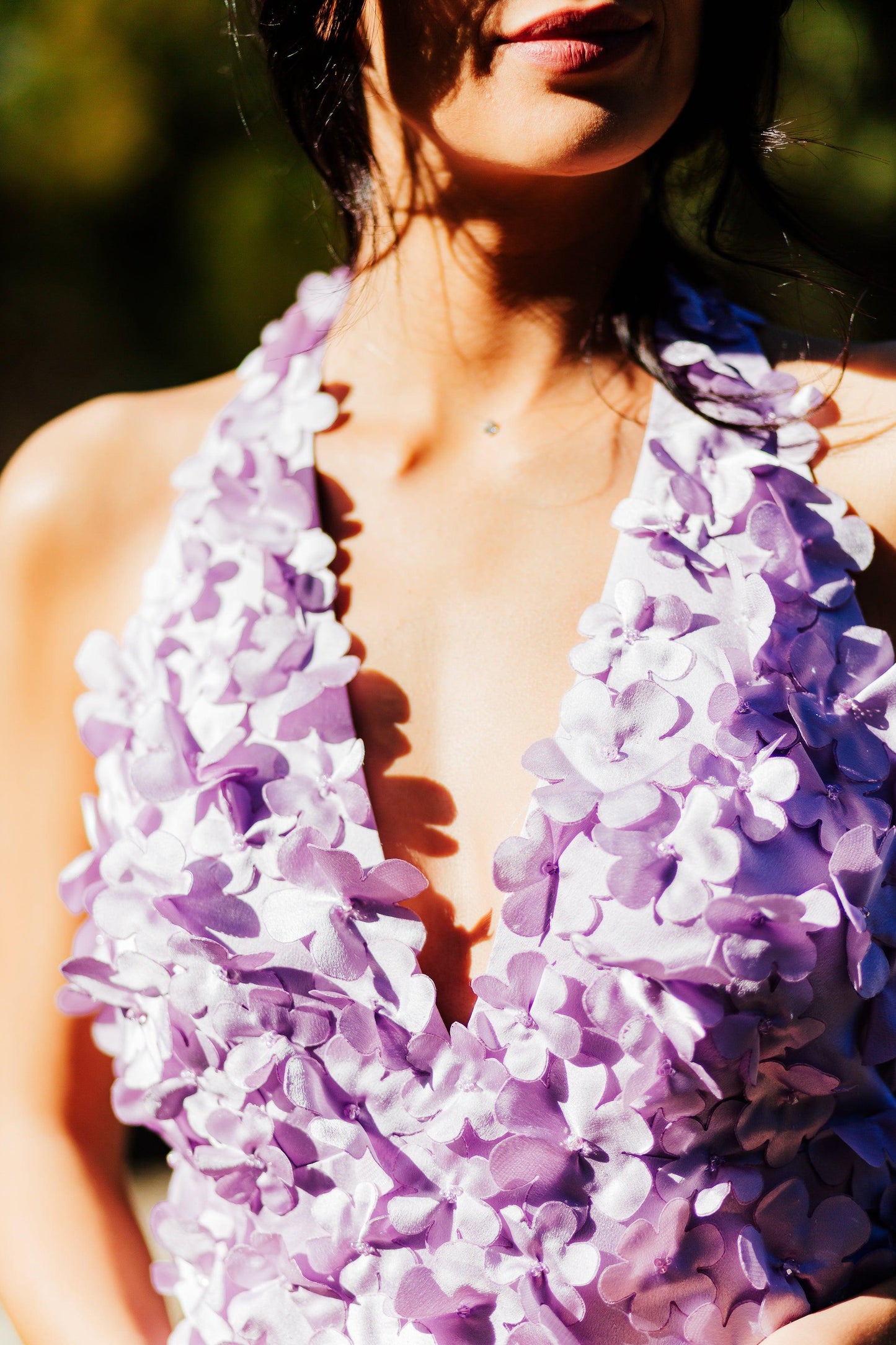 Halter Neck Wedding Dress | Lavender Wedding Gown | Dare and Dazzle