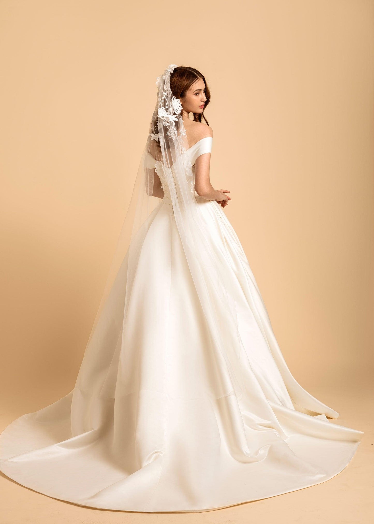 Off Shoulder Wedding Gown | Off the Shoulder Gown | Dare and Dazzle