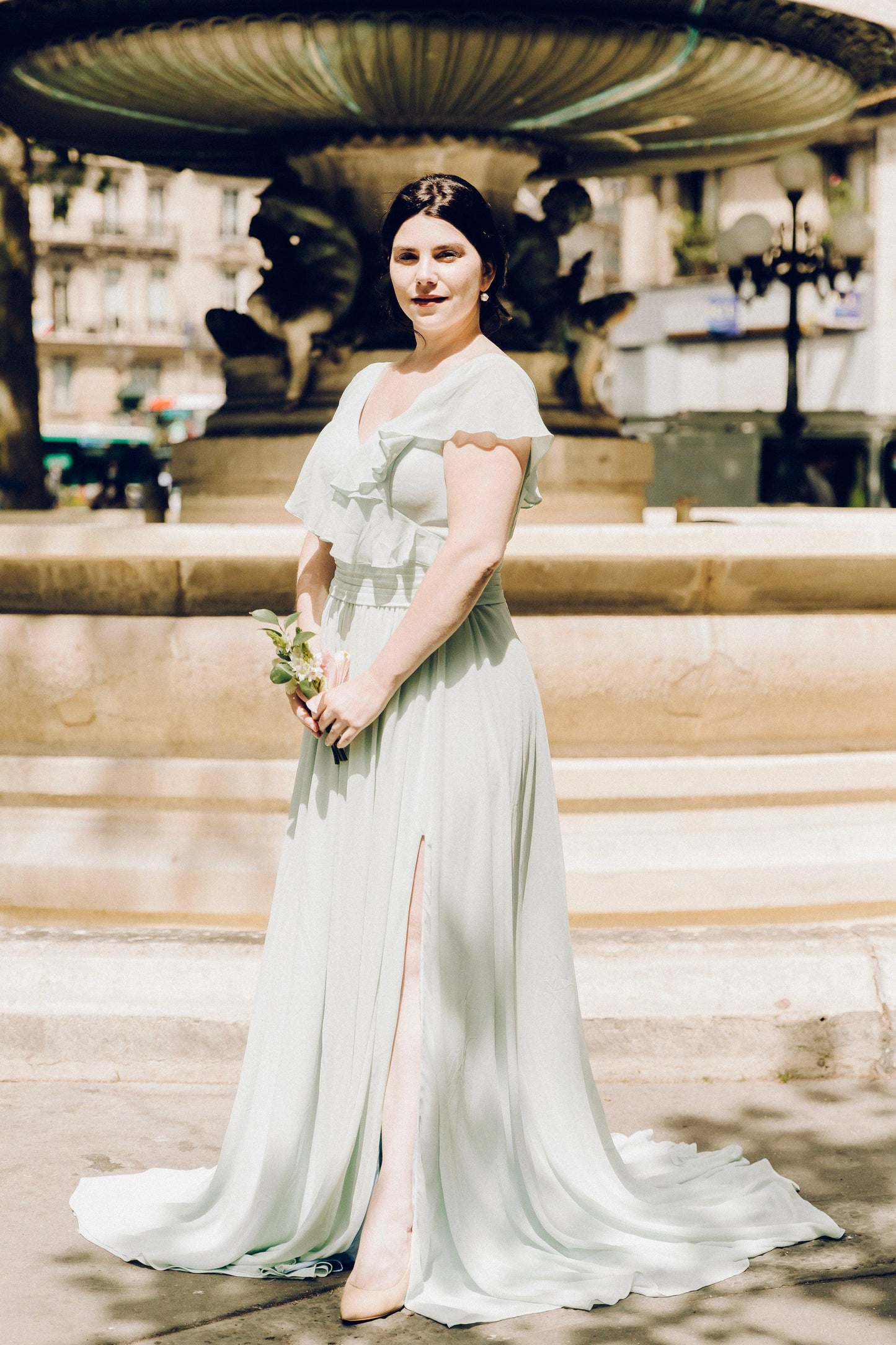 Wrap Bridesmaid Dress | Chiffon Wedding Dress | Dare and Dazzle