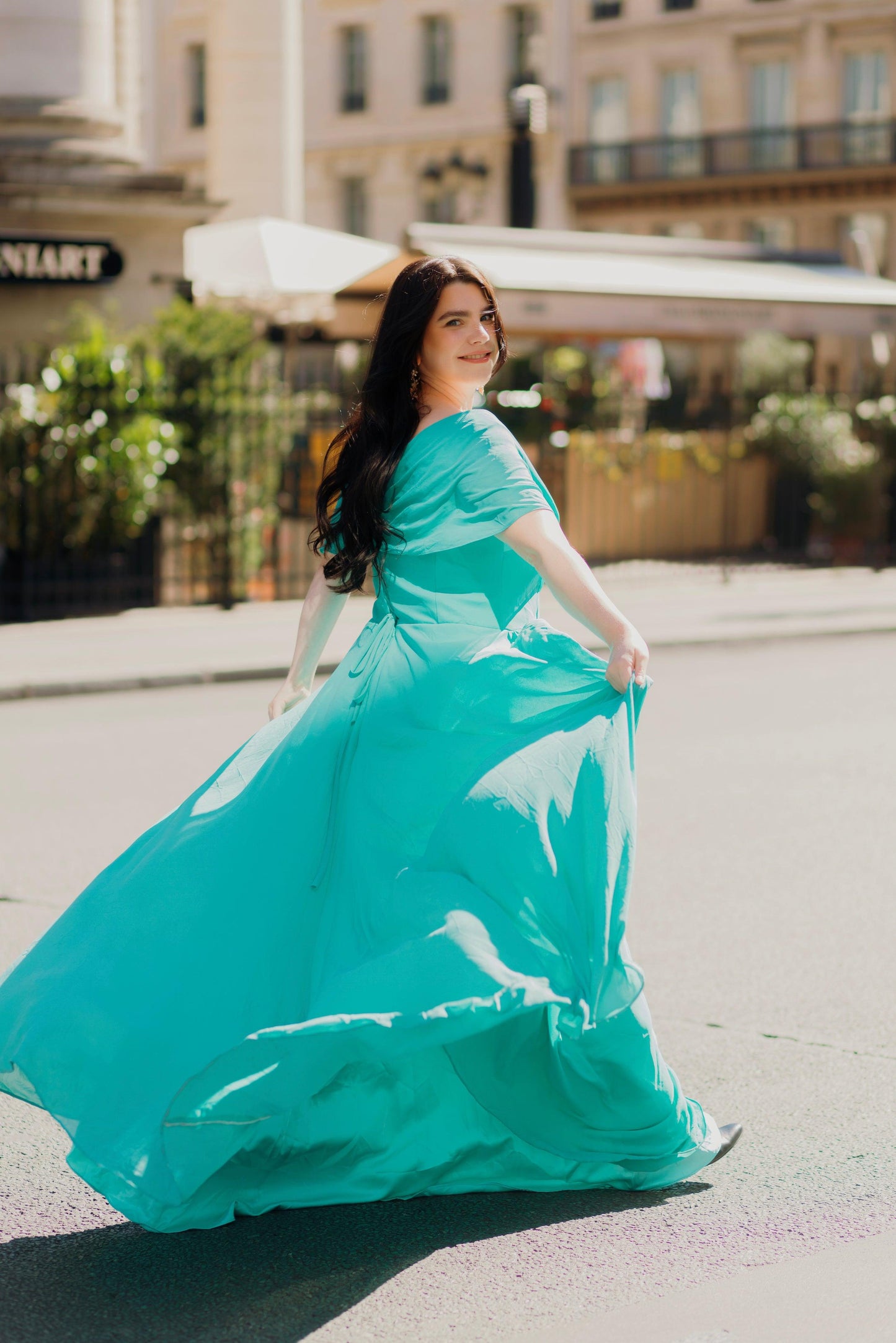 Chiffon Bridesmaid Dress | Chiffon Wrap Dress | Dare and Dazzle