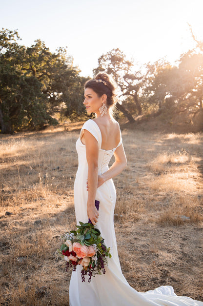 Fit and Flare Bridal Gown | Off the Shoulder Gown | Dare and Dazzle