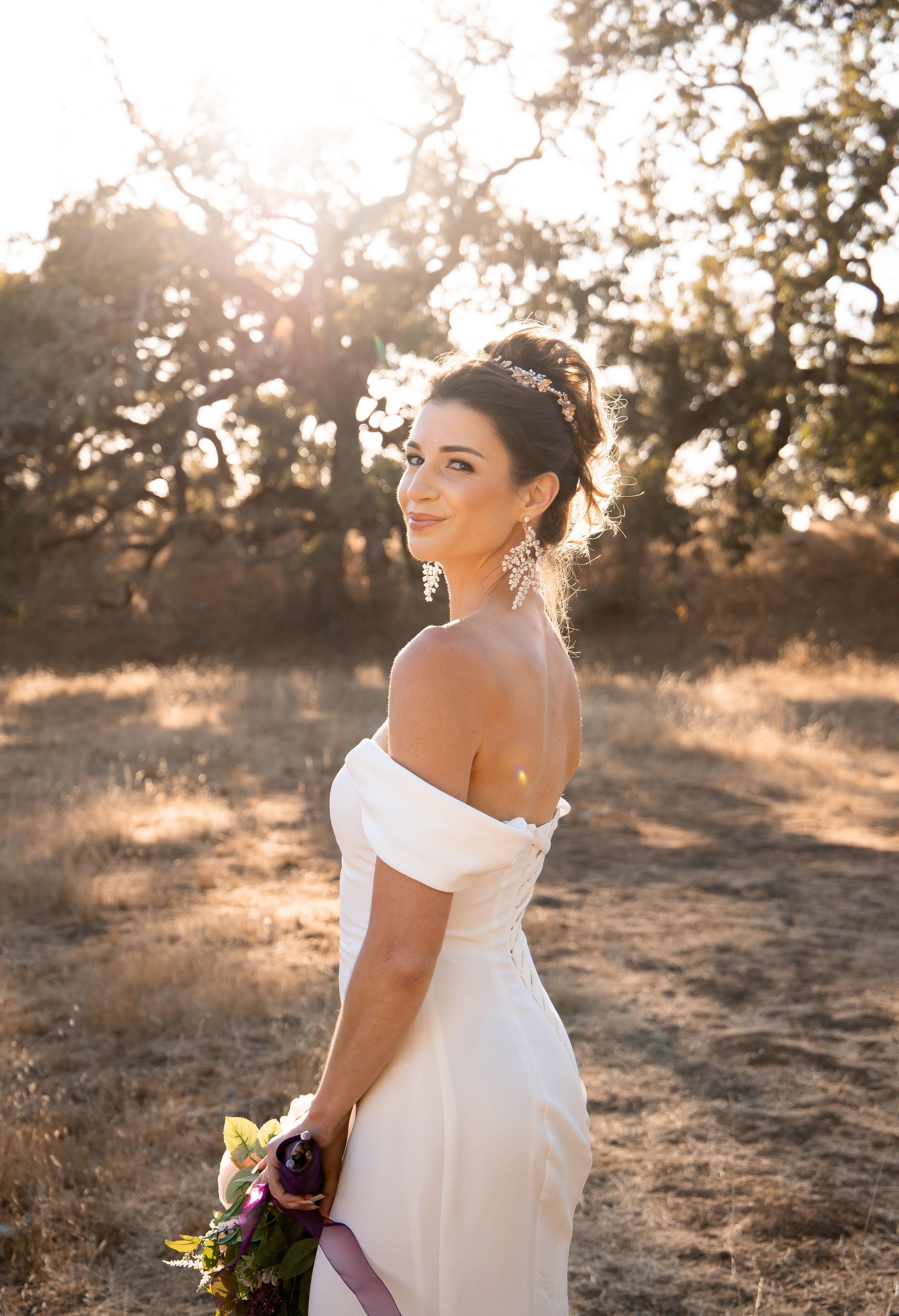 Fit and Flare Bridal Gown | Off the Shoulder Gown | Dare and Dazzle