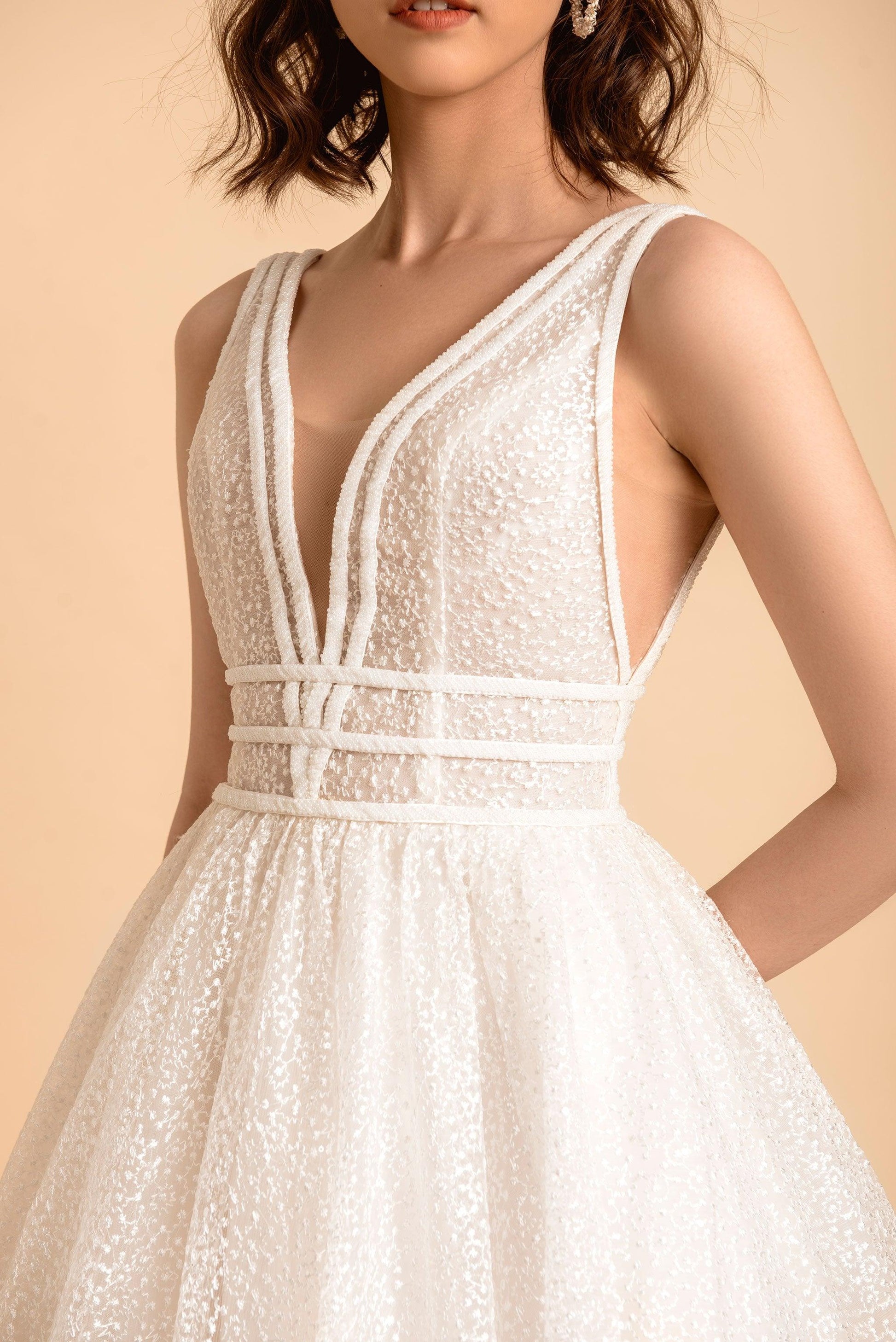 A Line Wedding Dress | Amelia Wedding Dress | Dare and Dazzle