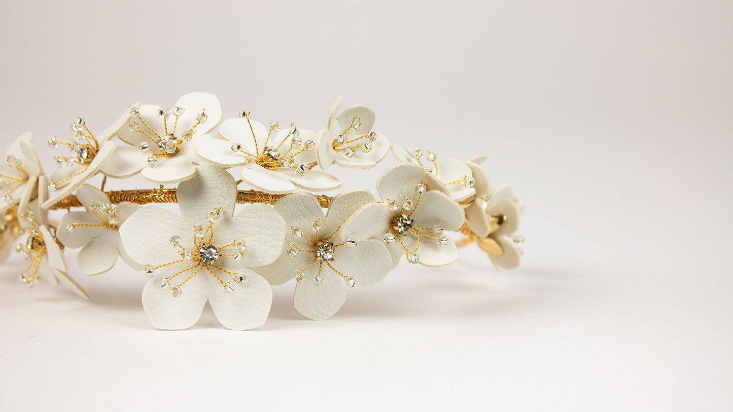 Flower Rhinestone Headband | Flower Crown Headband | Dare and Dazzle