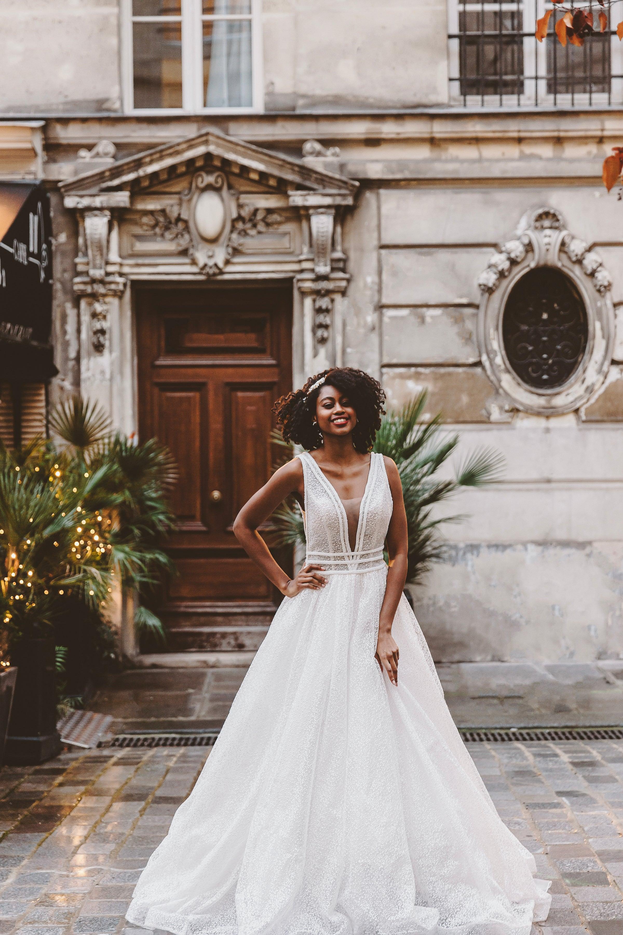 A Line Wedding Dress | Amelia Wedding Dress | Dare and Dazzle