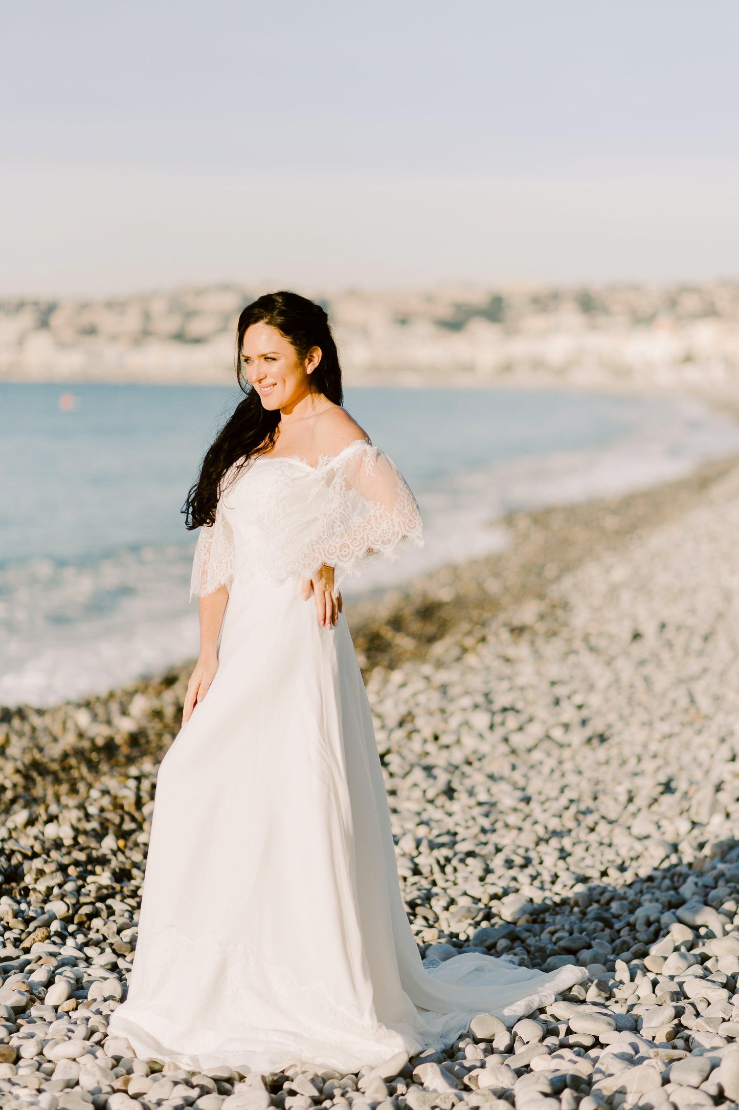 Off the Shoulder Gown | Beach Wedding Dress | Dare and Dazzle