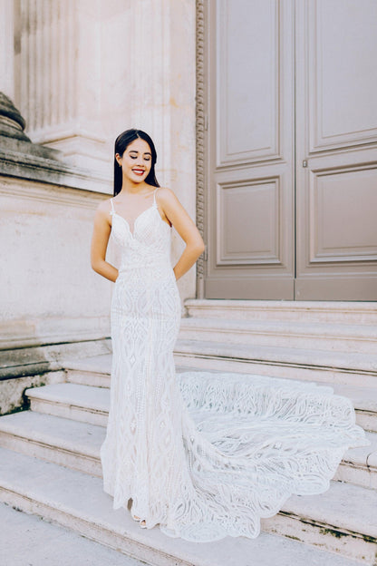 Fit and Flare Wedding Dress | Gabriela Gown | Dare and Dazzle