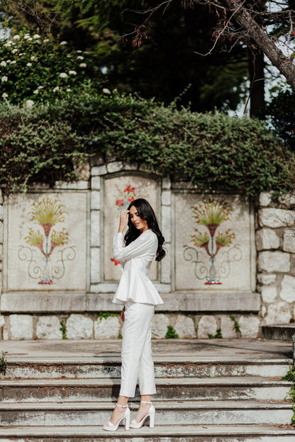 Women's Wedding Suit | White Wedding Suit | Dare and Dazzle