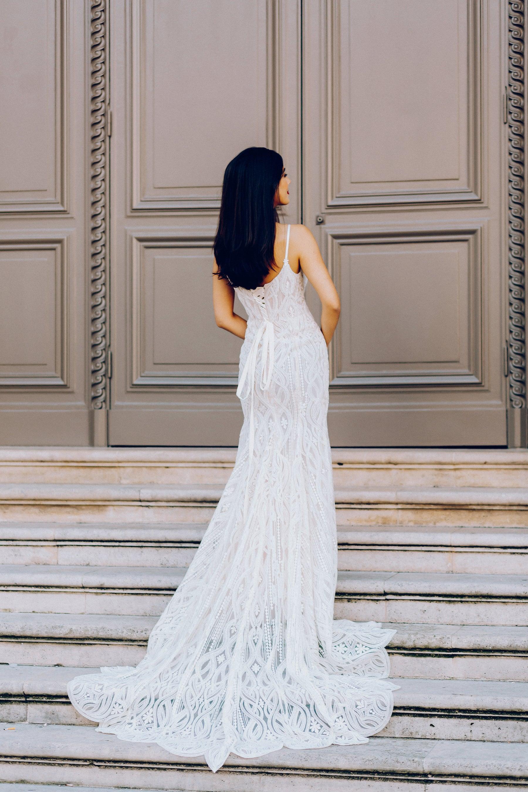 Fit and Flare Wedding Dress | Gabriela Gown | Dare and Dazzle