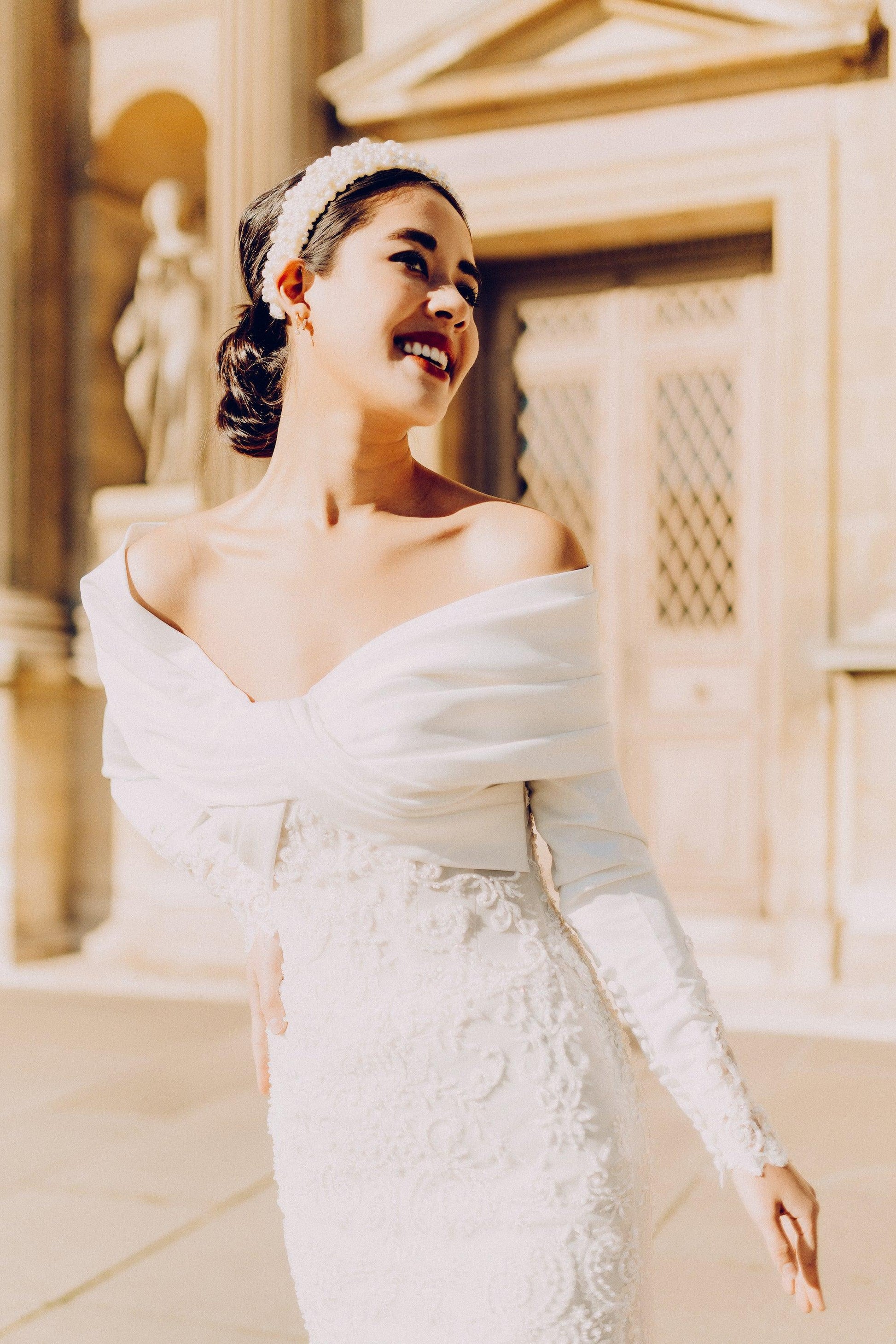 Satin Wedding Dress | Fit and Flare Wedding Dress | Dare and Dazzle