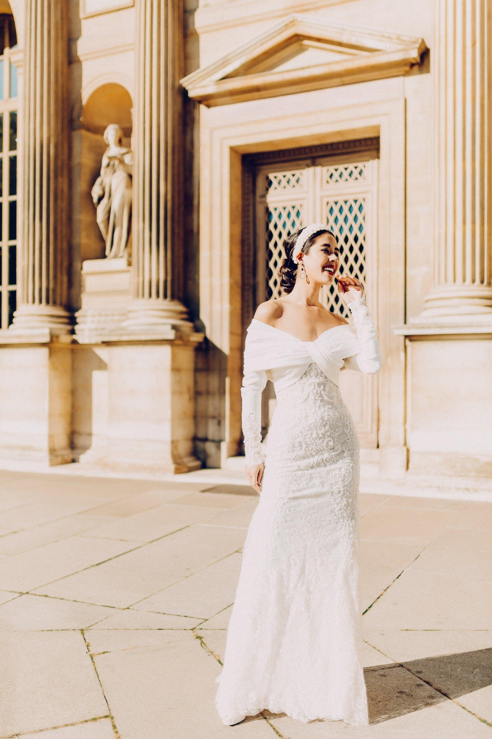 Satin Wedding Dress | Fit and Flare Wedding Dress | Dare and Dazzle