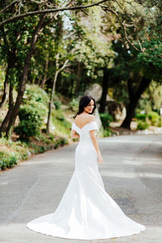 Off Shoulder Gown | Fit and Flare Gown | Dare and Dazzle