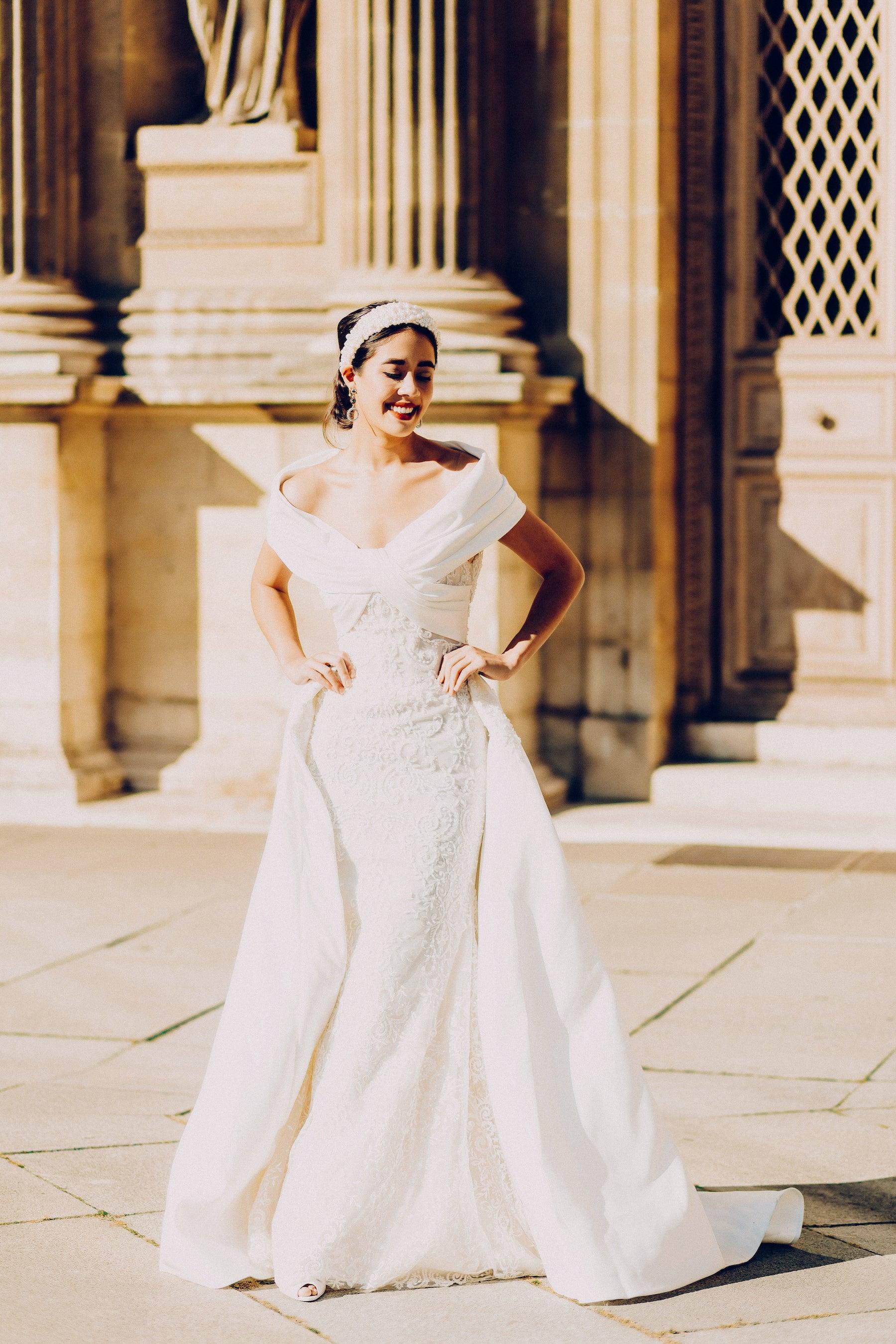 Satin Wedding Dress | Fit and Flare Wedding Dress | Dare and Dazzle