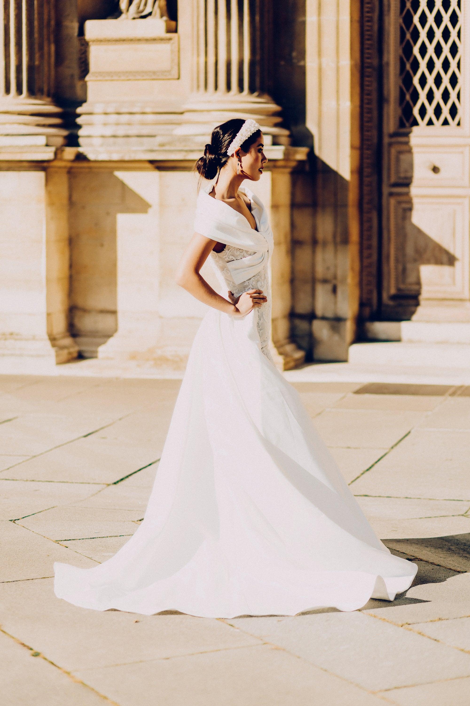 Satin Wedding Dress | Fit and Flare Wedding Dress | Dare and Dazzle
