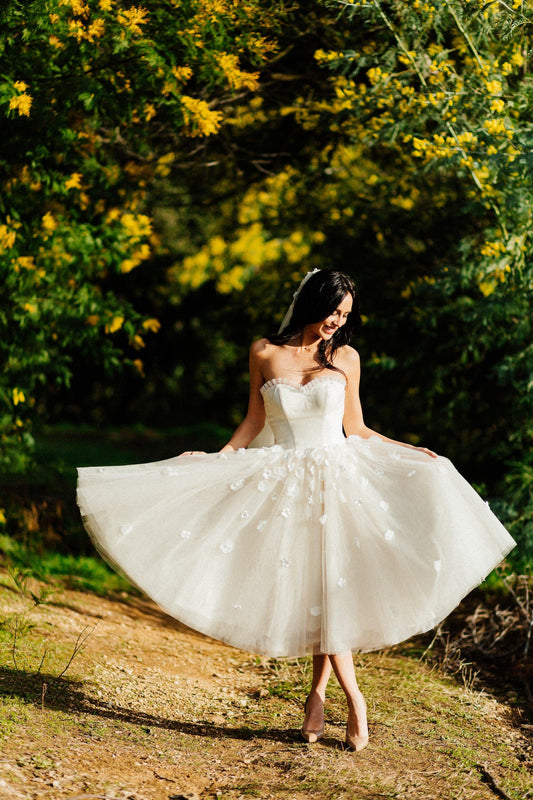 Tea Length Wedding Dress | Tea Length Dress | Dare and Dazzle