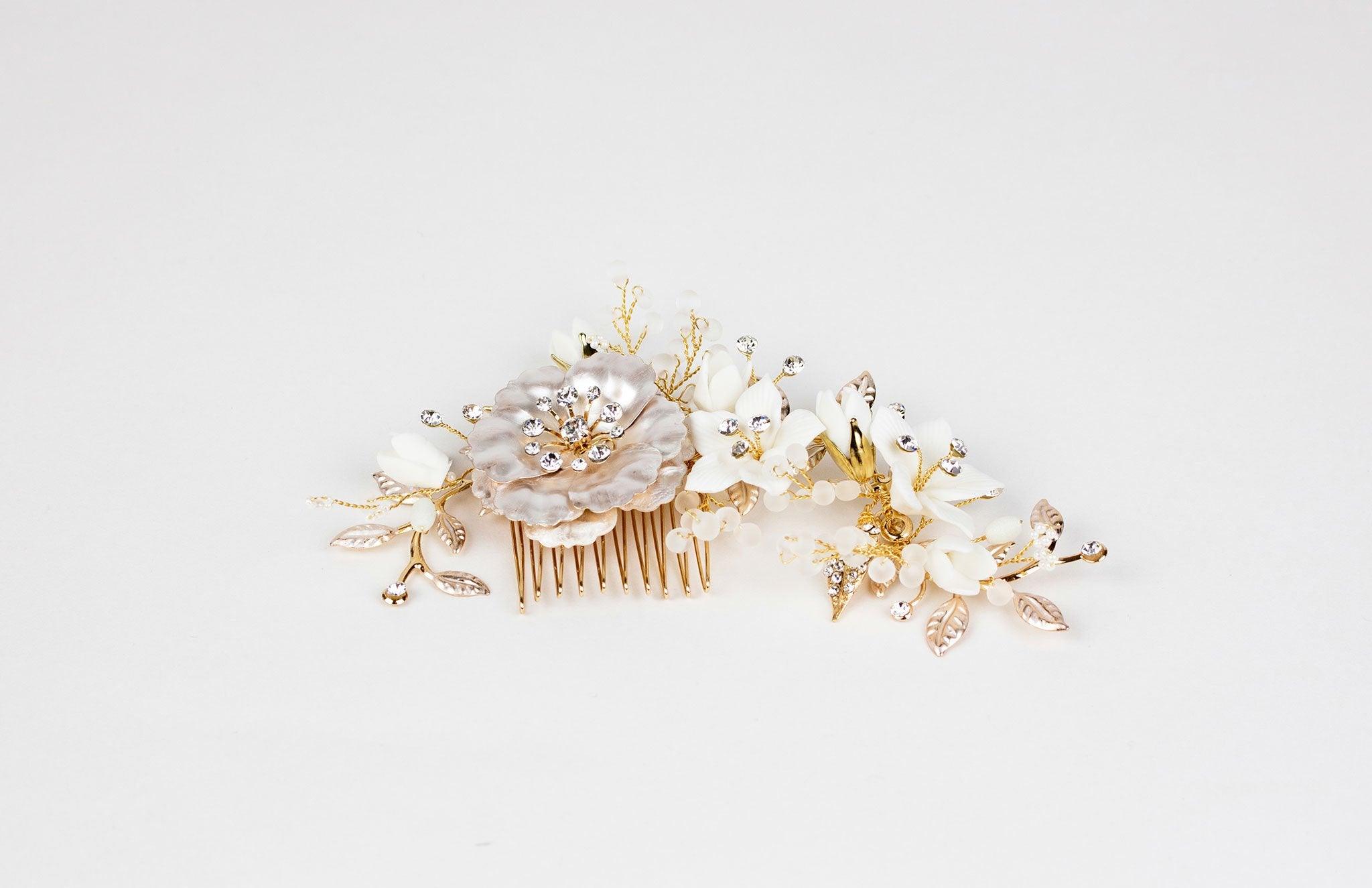 Flower Hair Comb | Hair Comb Clip | Dare and Dazzle