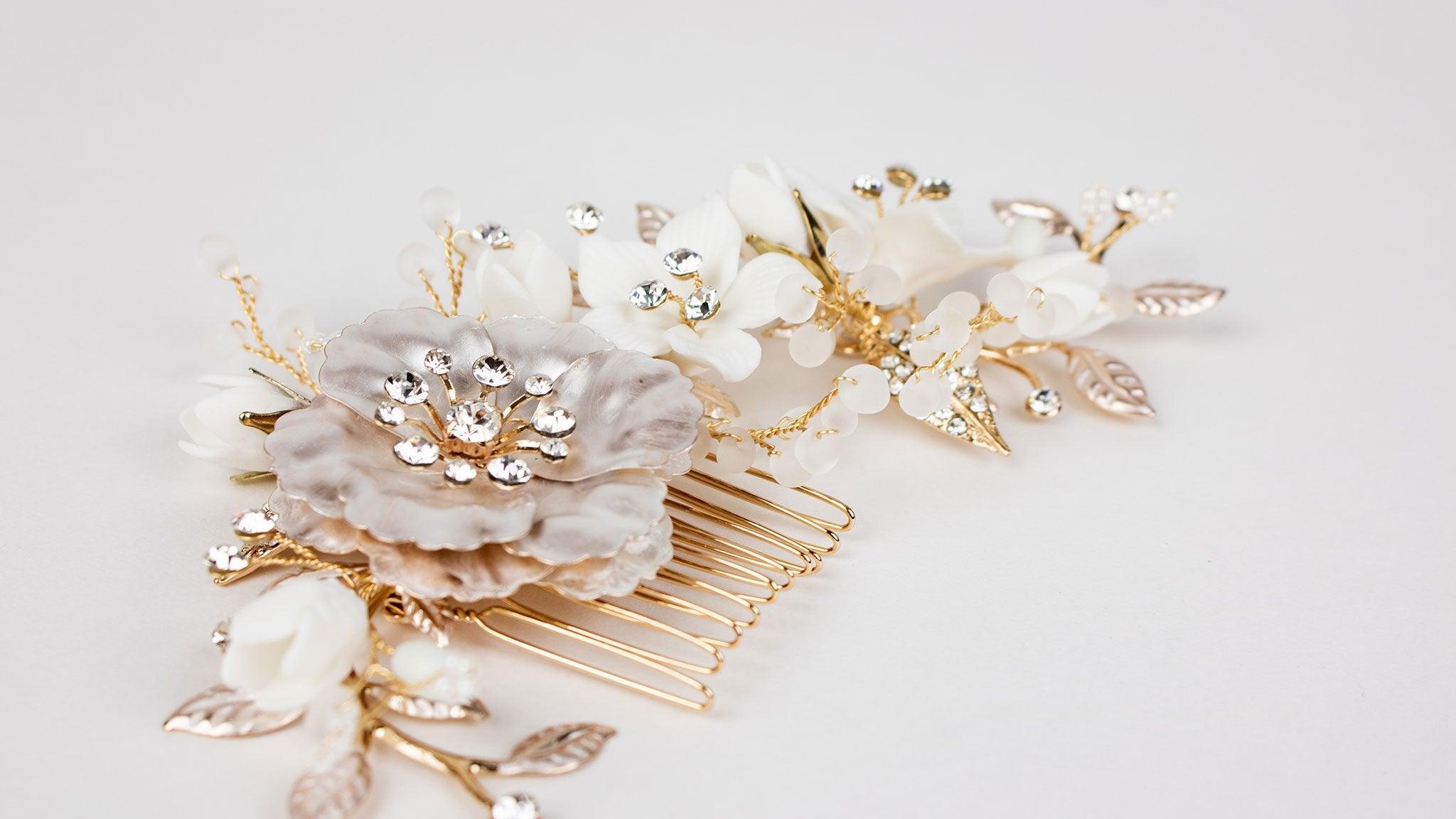 Flower Hair Comb | Hair Comb Clip | Dare and Dazzle