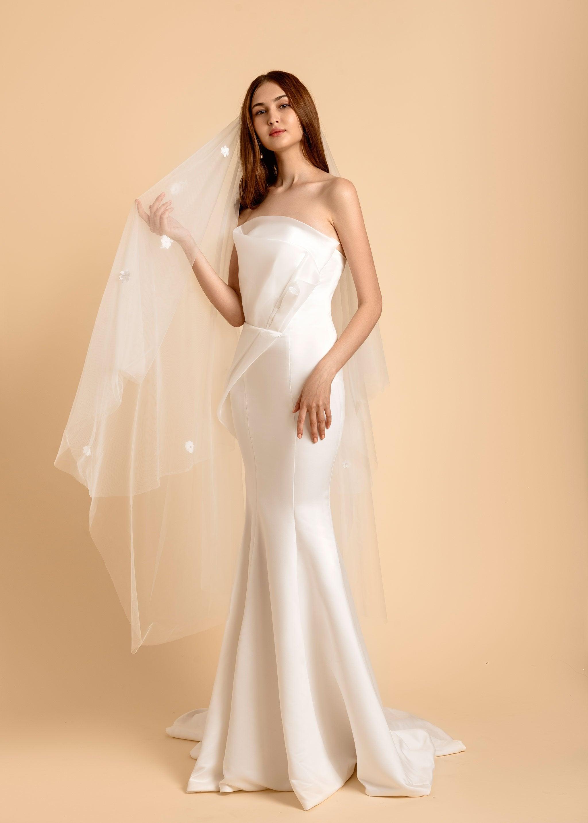 Strapless Wedding Gown | Trumpet Silhouette Dress | Dare and Dazzle