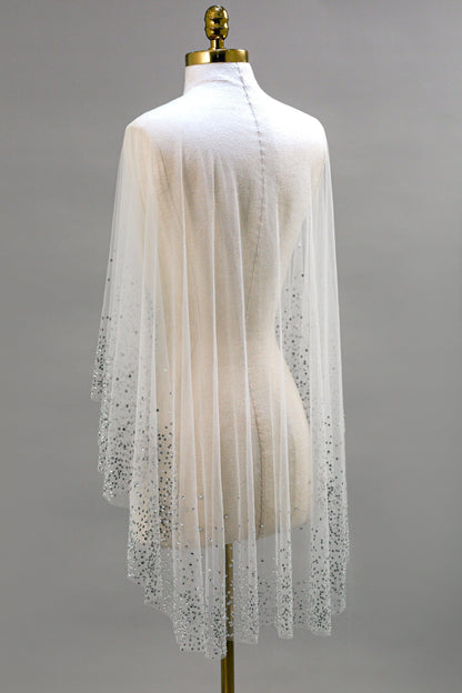Wedding Cape Veil | Angelica Cape Veil | Dare and Dazzle