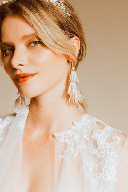 Beaded Bridal Earrings | Beaded Wedding Earrings | Dare and Dazzle