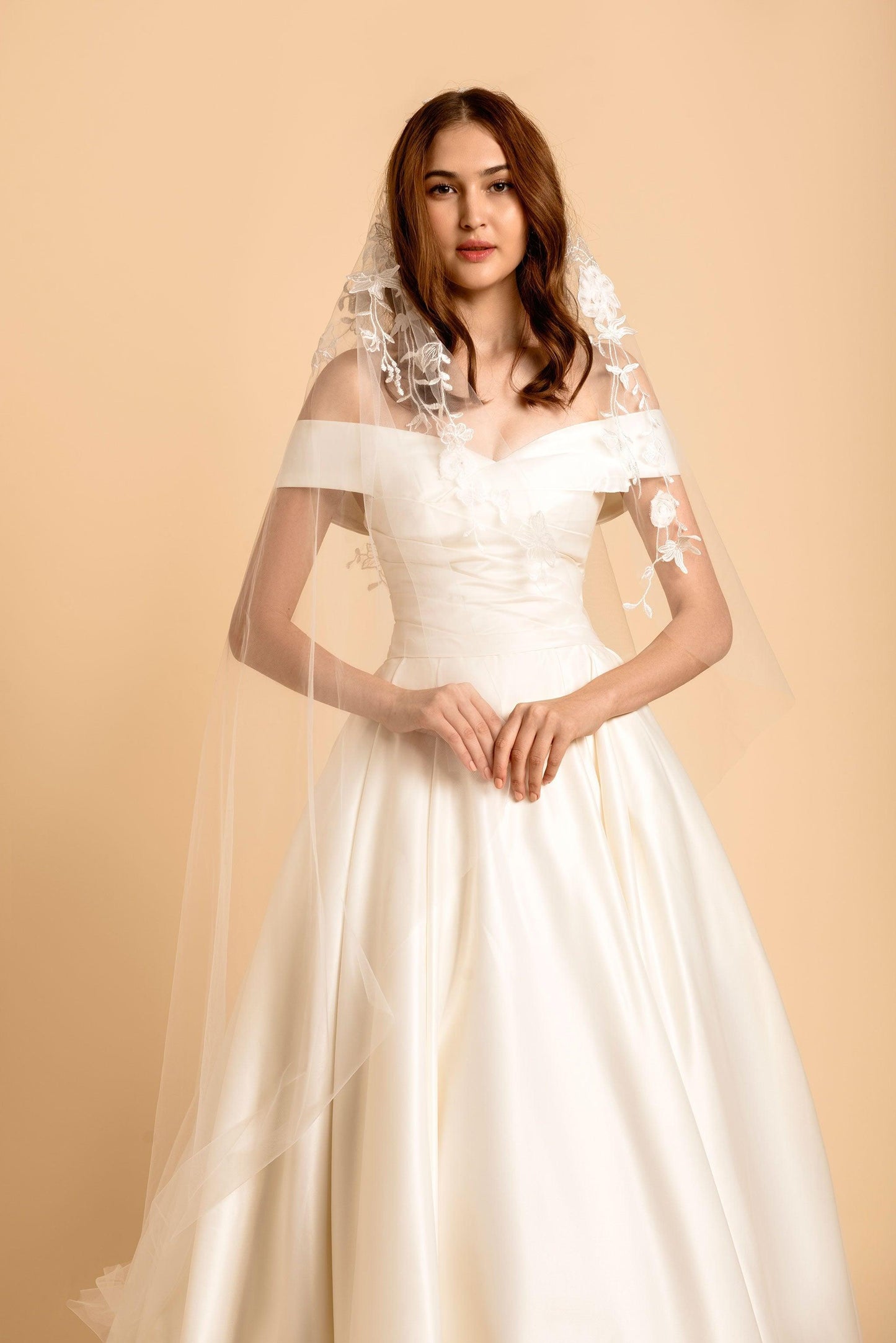 Off Shoulder Wedding Gown | Off the Shoulder Gown | Dare and Dazzle