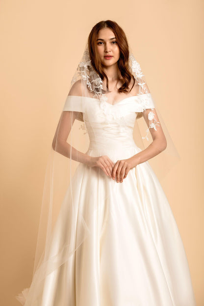 Off Shoulder Wedding Gown | Off the Shoulder Gown | Dare and Dazzle