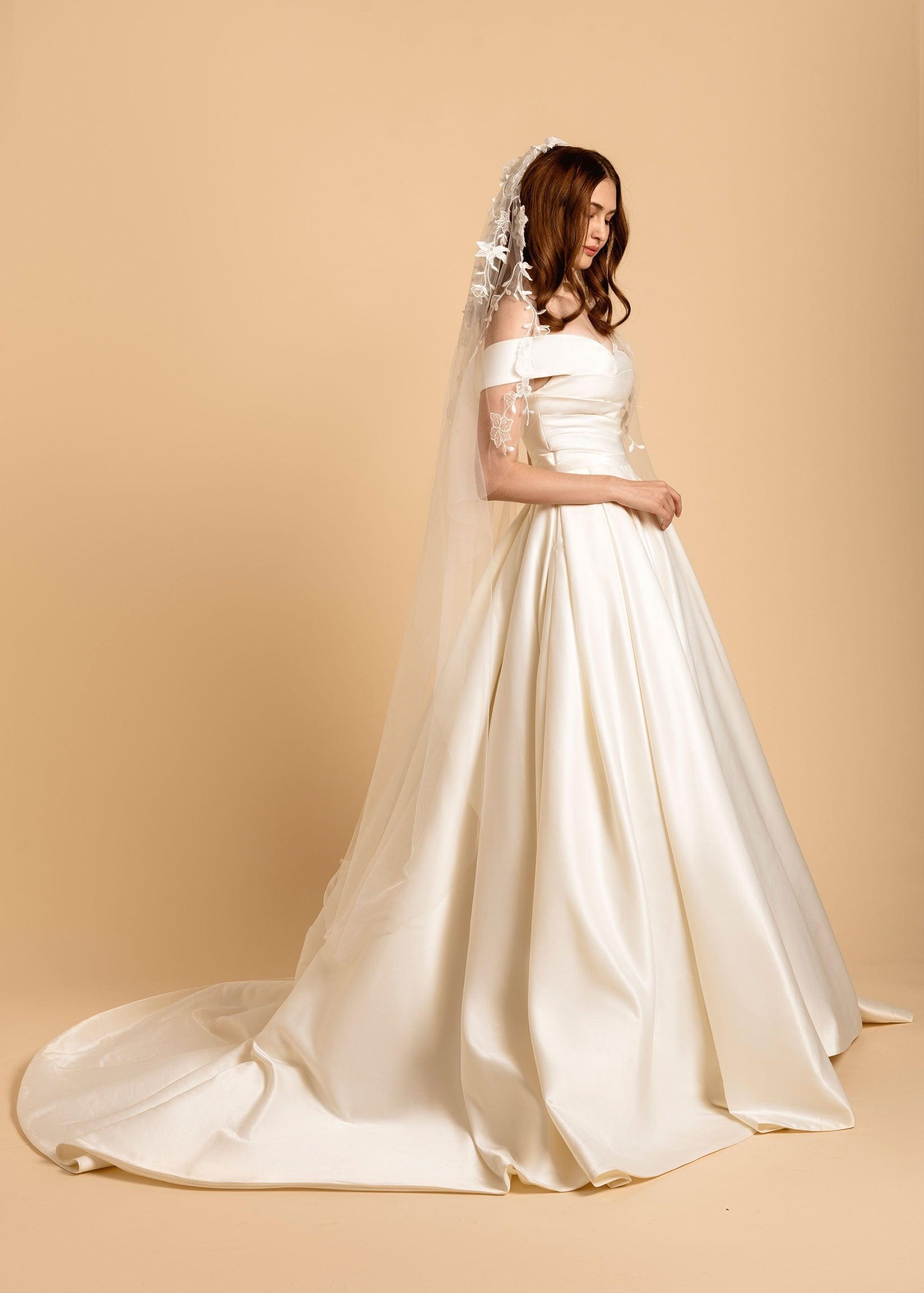 Off Shoulder Wedding Gown | Off the Shoulder Gown | Dare and Dazzle