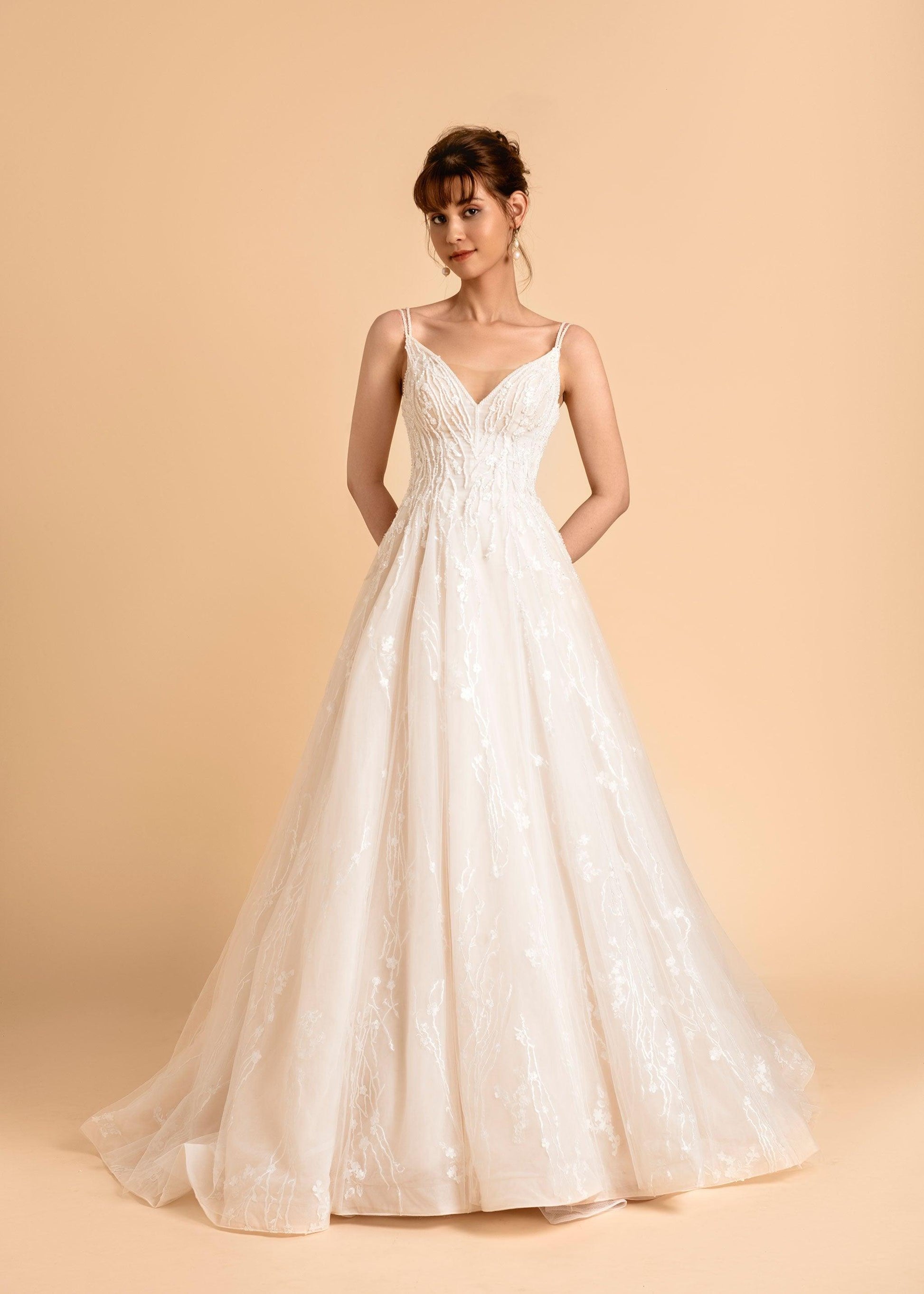 A Line Wedding Gown | A Line Silhouette Dress | Dare and Dazzle Ivory / 20 / Rent A Line Wedding Gown | A Line Silhouette Dress | Dare and Dazzle Ivory / 20 / Rent