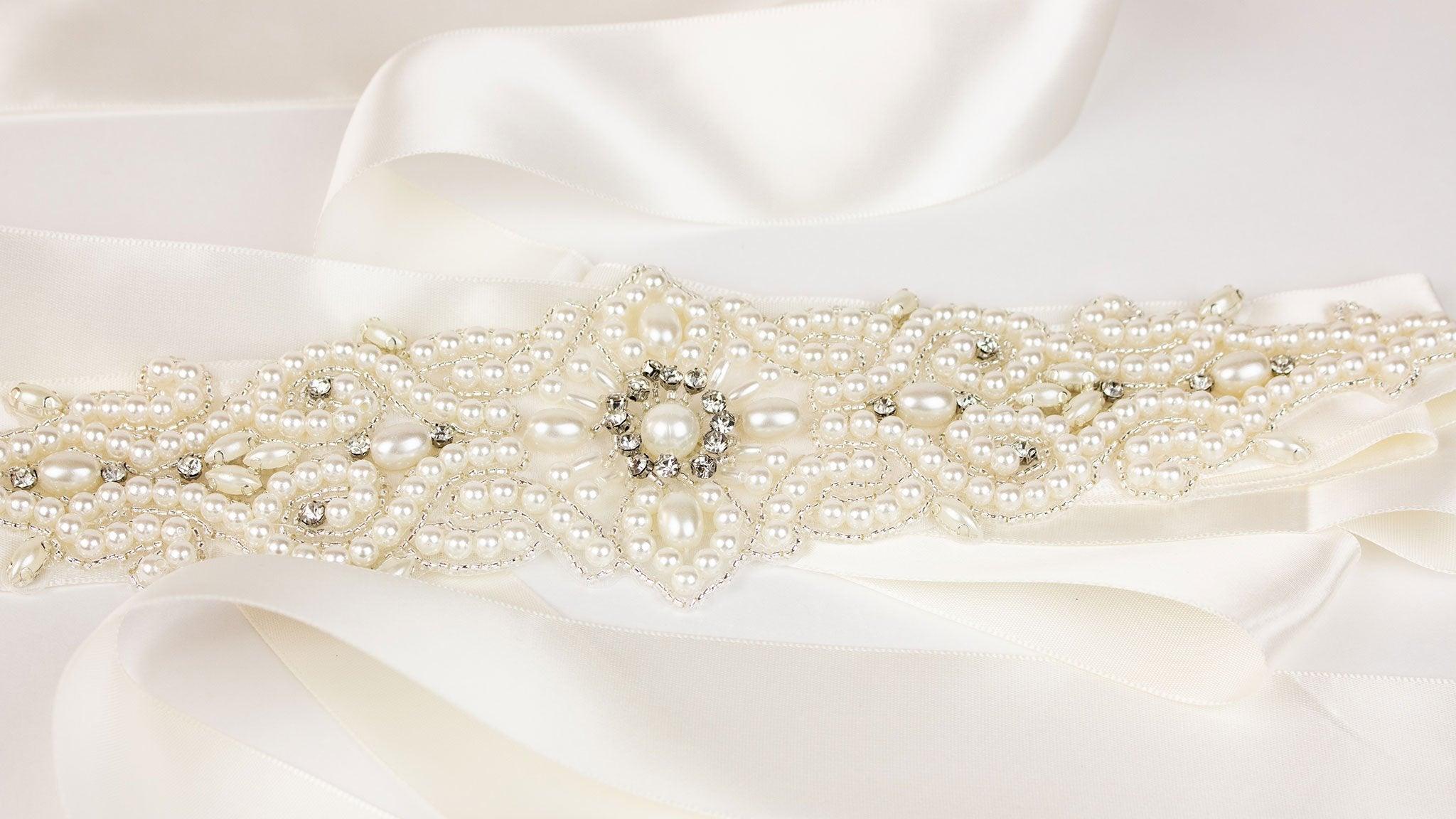 Pearl Bridal Belt | Pearl Bridal Sash | Dare and Dazzle
