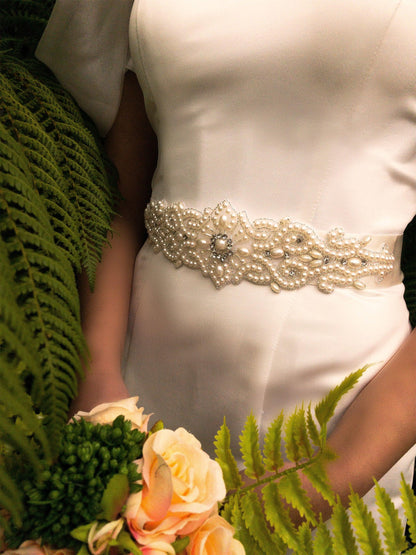 Pearl Bridal Belt | Pearl Bridal Sash | Dare and Dazzle