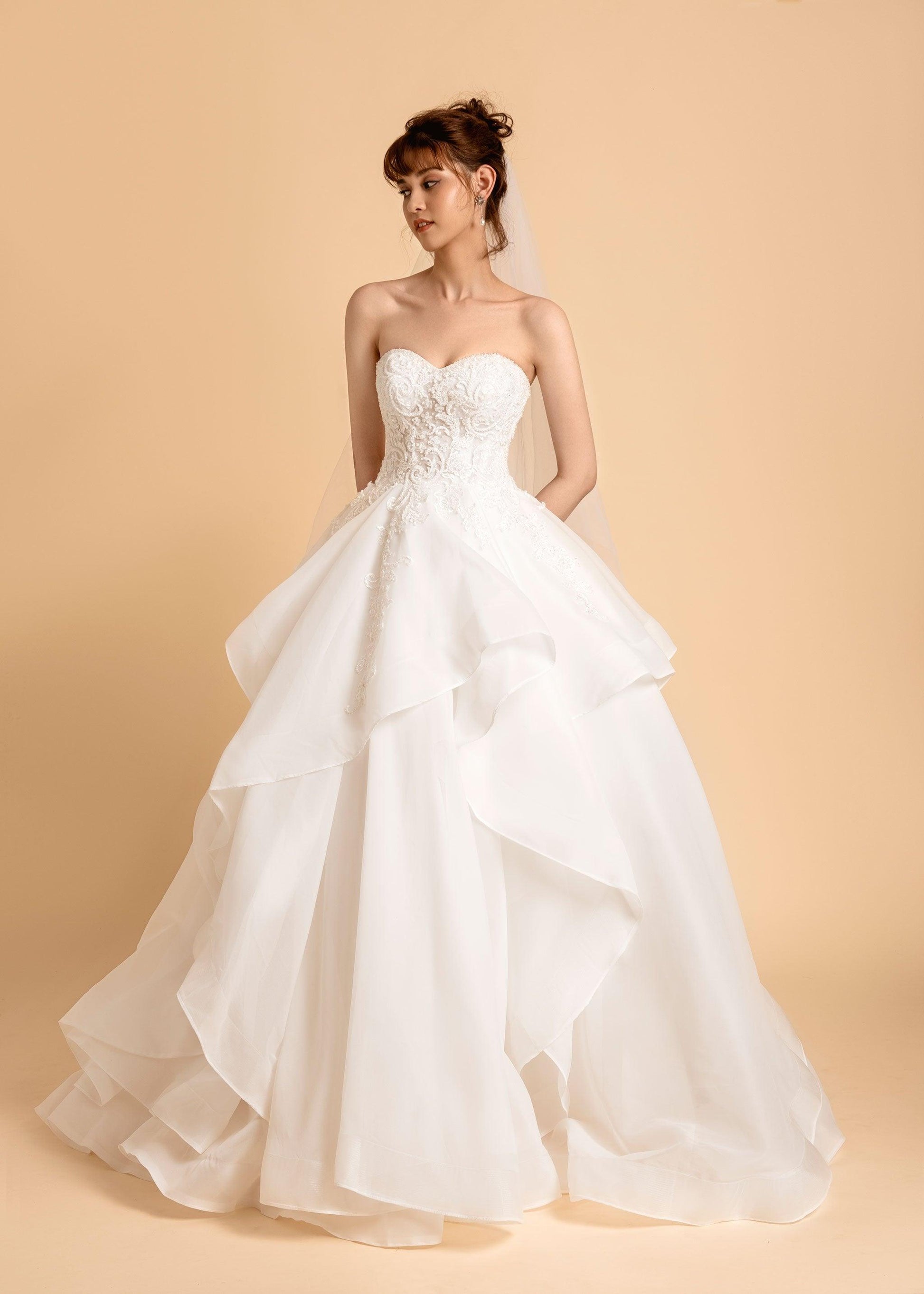 Organza Wedding Dress | Flattering Wedding Dress | Dare and Dazzle Ivory / 4 / Purchase Organza Wedding Dress | Flattering Wedding Dress | Dare and Dazzle Ivory / 4 / Purchase