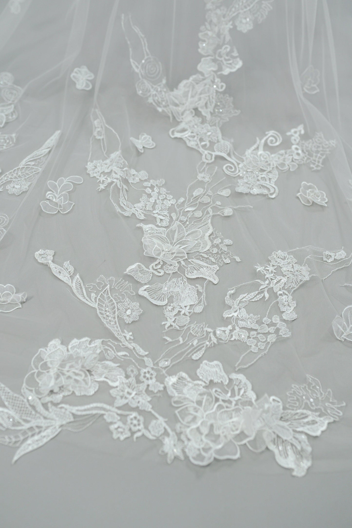 Chapel Length Wedding Veil | Dahlia Wedding Veil | Dare and Dazzle