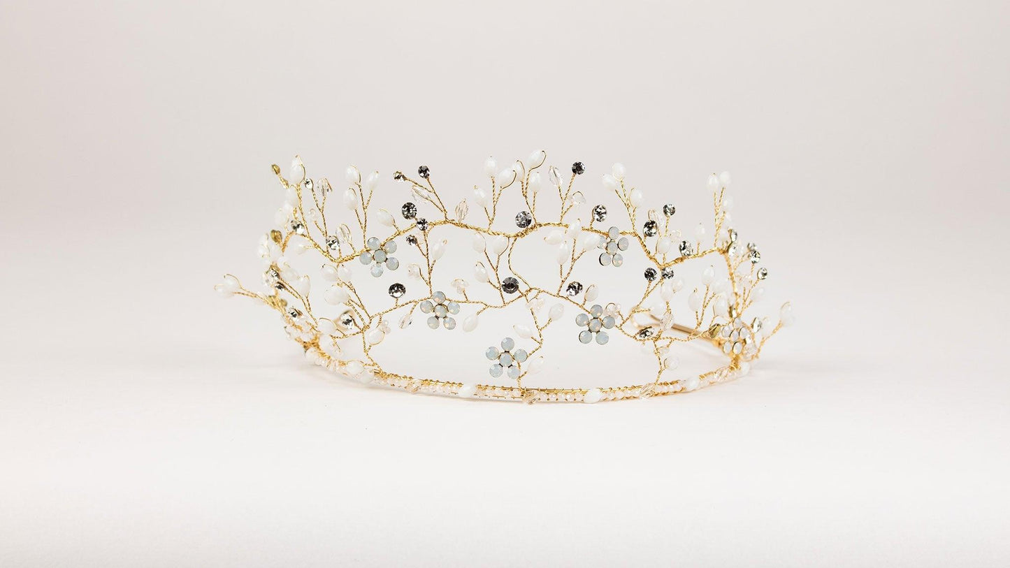 Wedding Tiara Crown | Flower Wedding Tiara | Dare and Dazzle