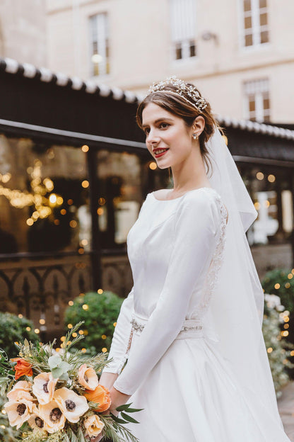 Wedding Tiara Crown | Flower Wedding Tiara | Dare and Dazzle