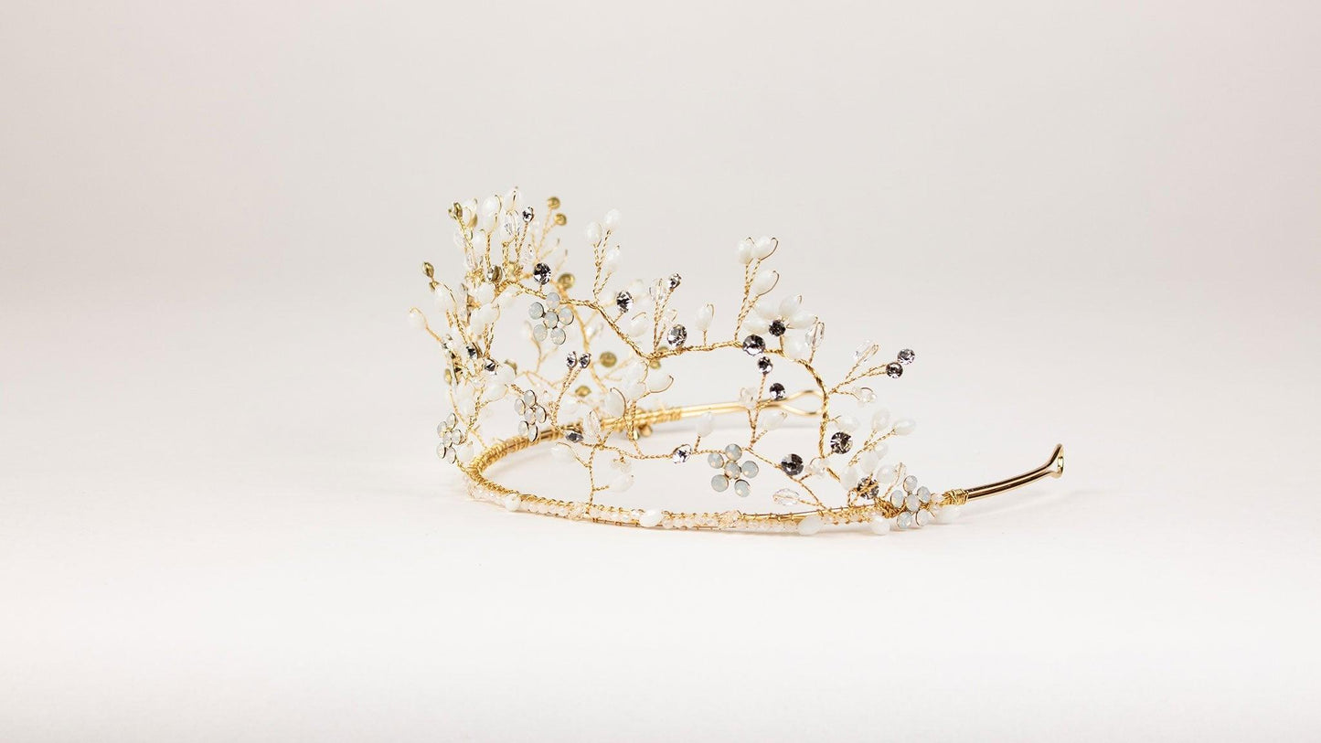 Wedding Tiara Crown | Flower Wedding Tiara | Dare and Dazzle