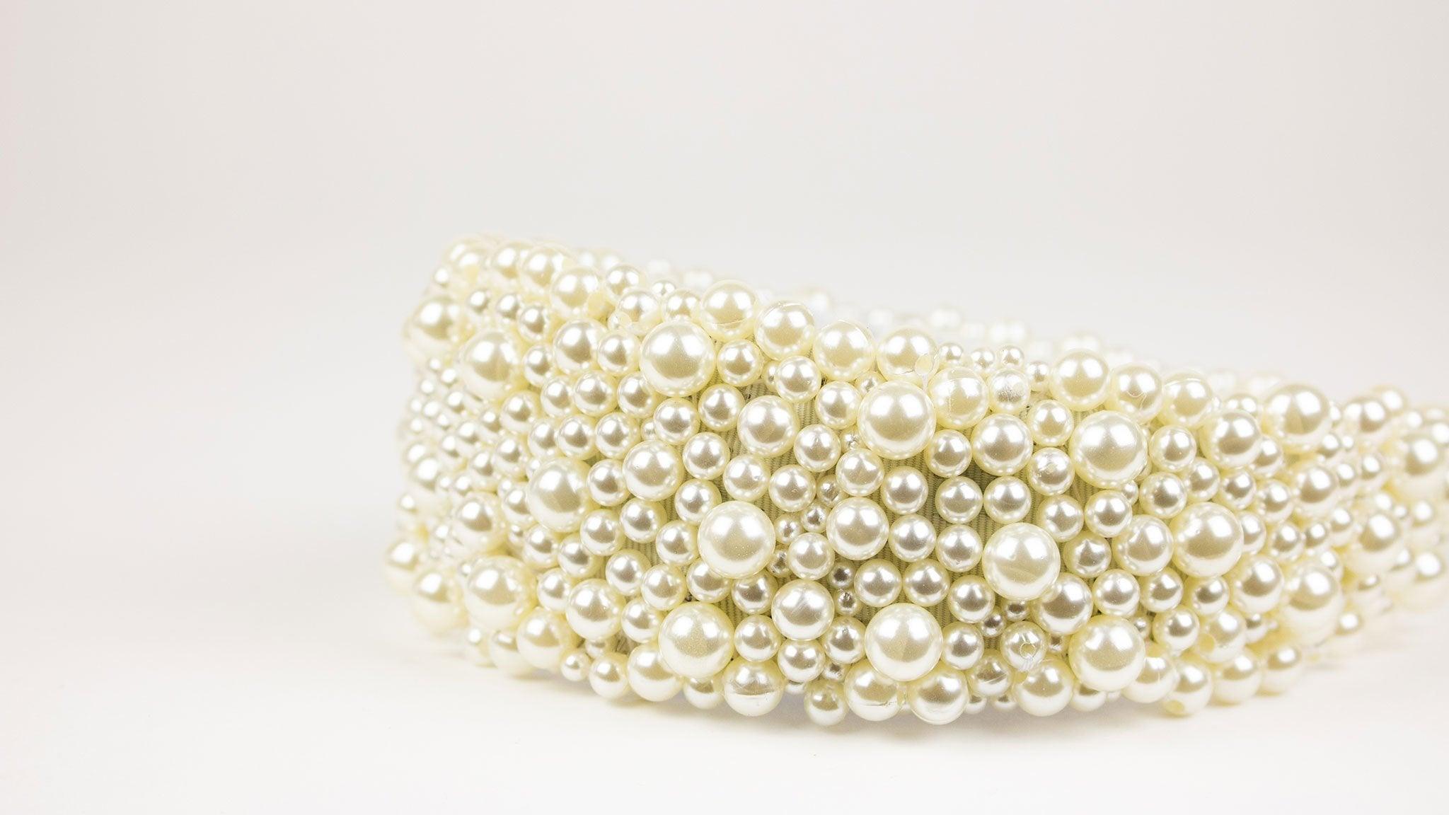 Round Pearls Headband | Pearl Bridal Headband | Dare and Dazzle