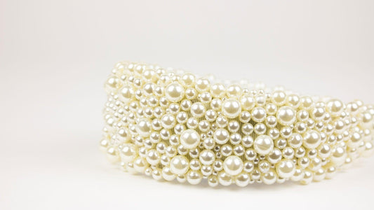 Round Pearls Headband | Pearl Bridal Headband | Dare and Dazzle