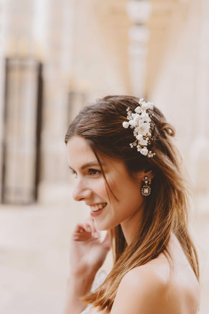 Ceramic Flower Comb | Lavender Hair Comb | Dare and Dazzle
