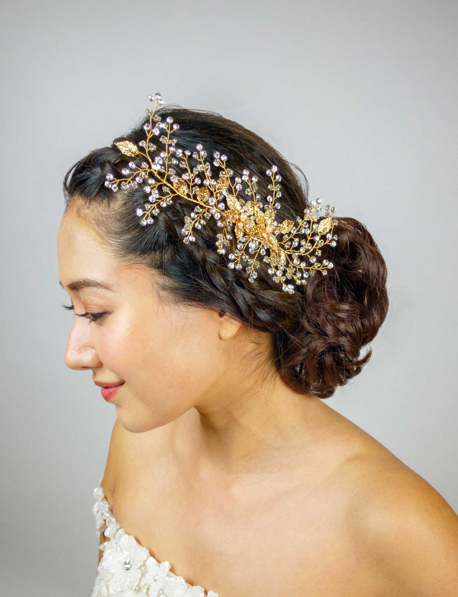 Bridal Hair Accessories | Floral Hair Comb | Dare and Dazzle