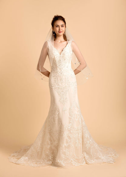 Fit and Flare Wedding Gown | Lace Back Dress | Dare and Dazzle