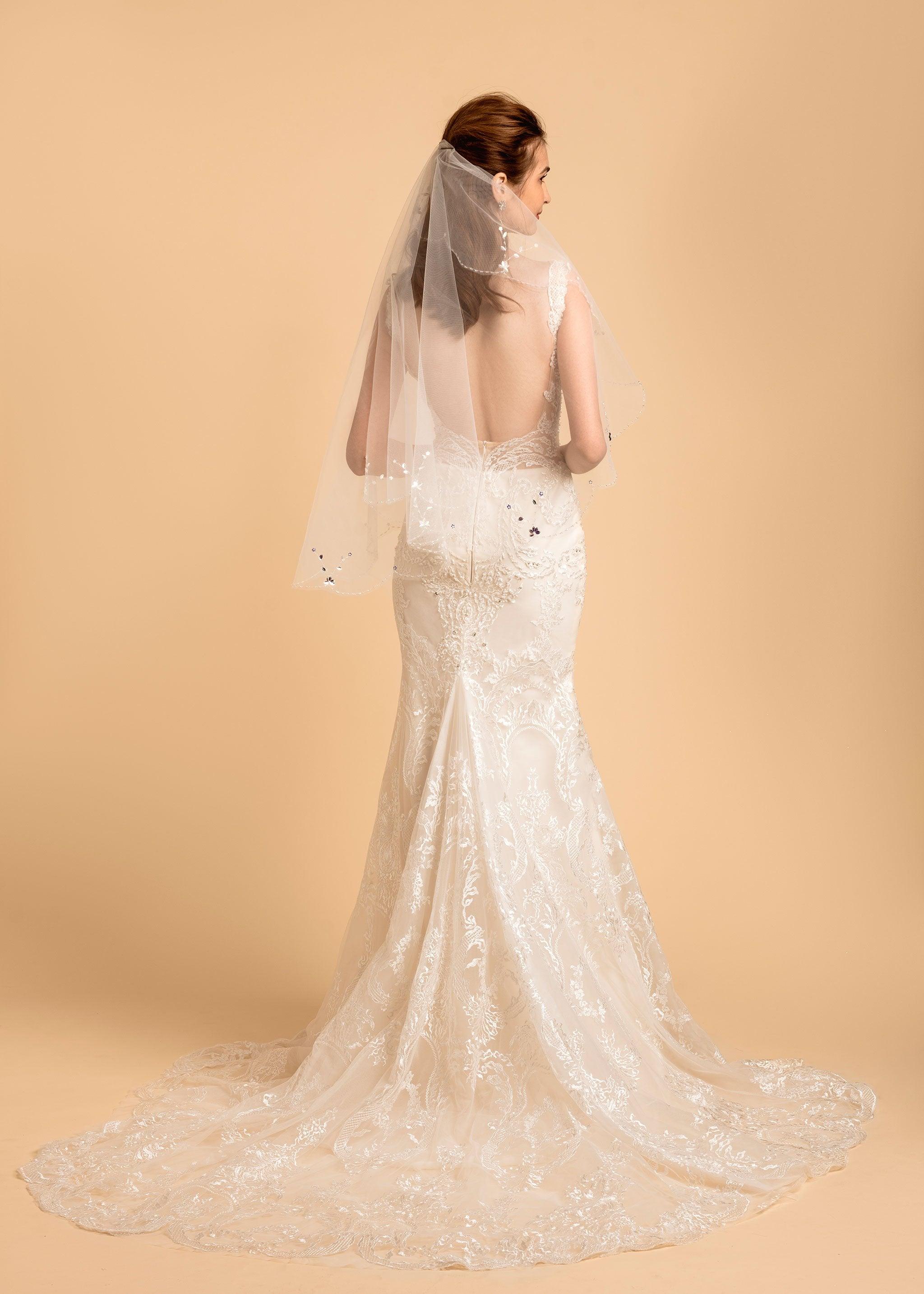 Fit and Flare Wedding Gown | Lace Back Dress | Dare and Dazzle