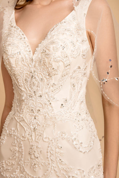 Fit and Flare Wedding Gown | Lace Back Dress | Dare and Dazzle