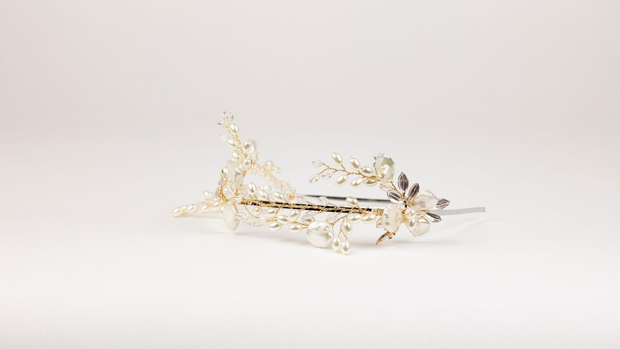 Pearl Wedding Headband | Muscari Headband | Dare and Dazzle