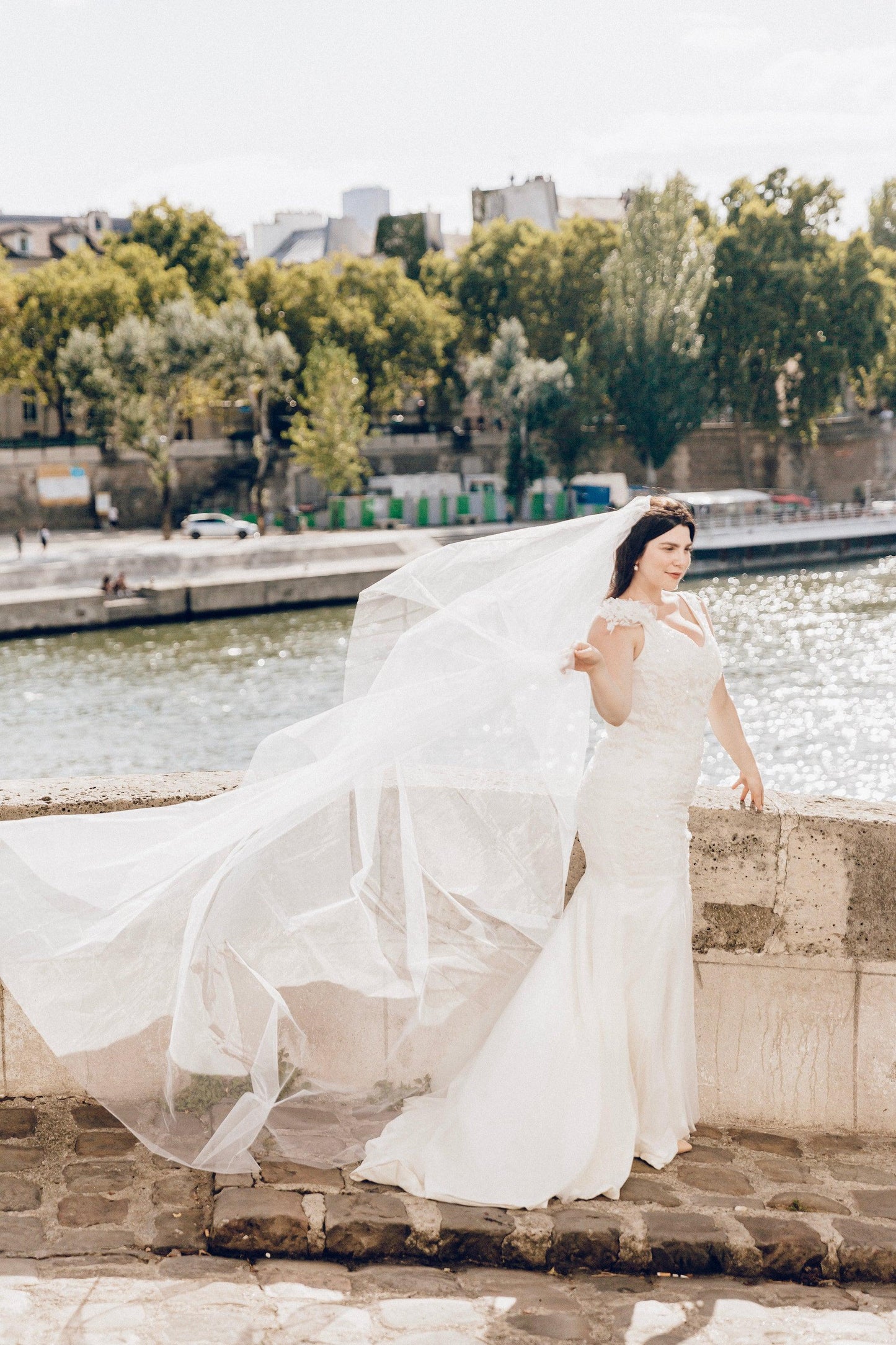 Chapel Wedding Veil | Chrysa Chapel Veil | Dare and Dazzle