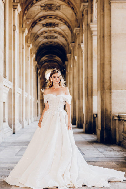 Princess Wedding Gown | Off Shoulder Bridal Gown | Dare and Dazzle