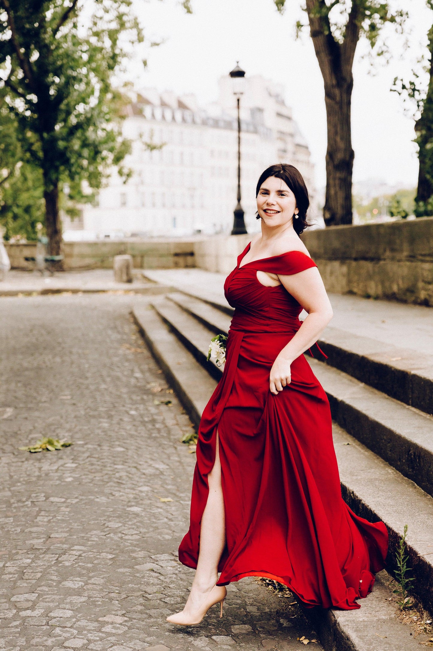 Side Slit Bridesmaid Dress | Side Slit Maxi Dress | Dare and Dazzle