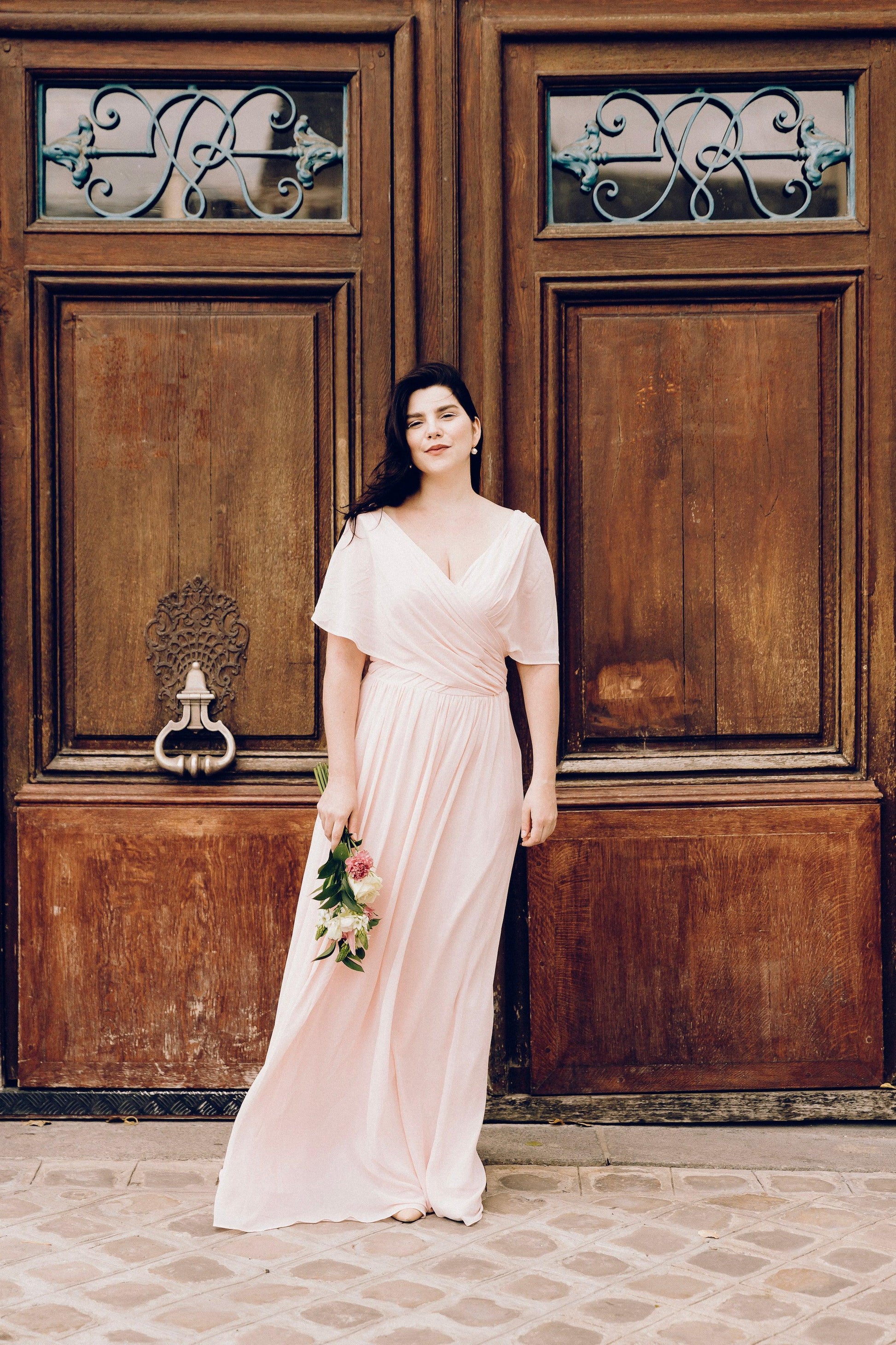 Chiffon Bridesmaid Dress | Chiffon Wrap Dress | Dare and Dazzle