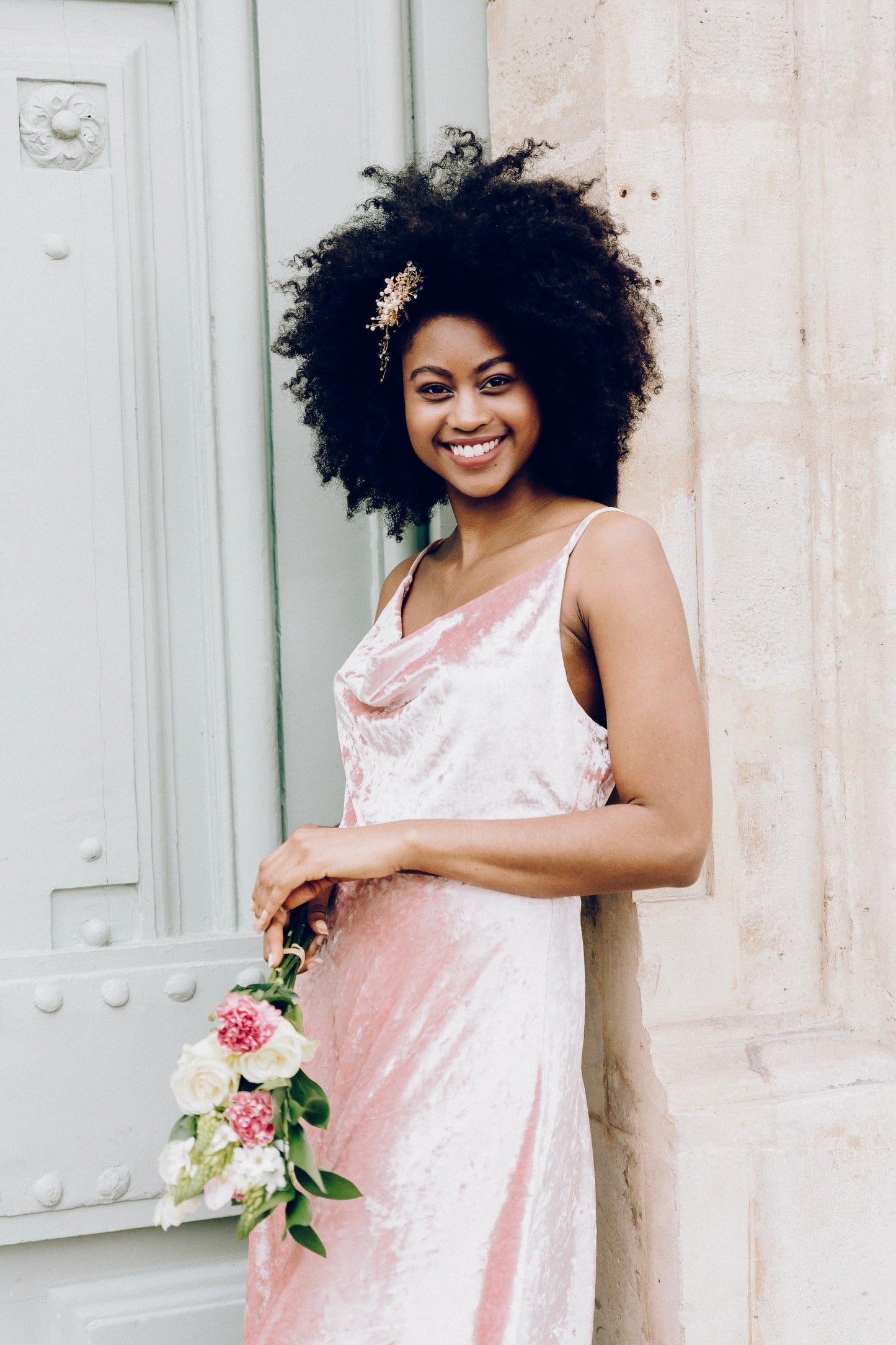 Pink Cowl Neck Dress | Cowl Neck Velvet Dress | Dare and Dazzle