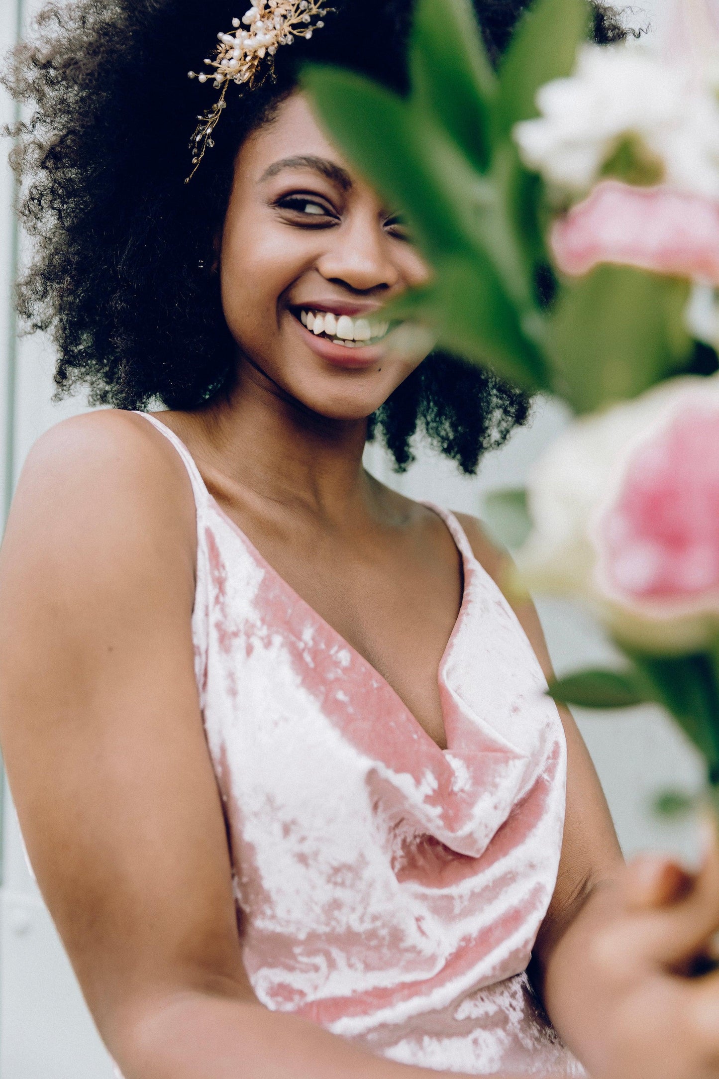 Pink Cowl Neck Dress | Cowl Neck Velvet Dress | Dare and Dazzle