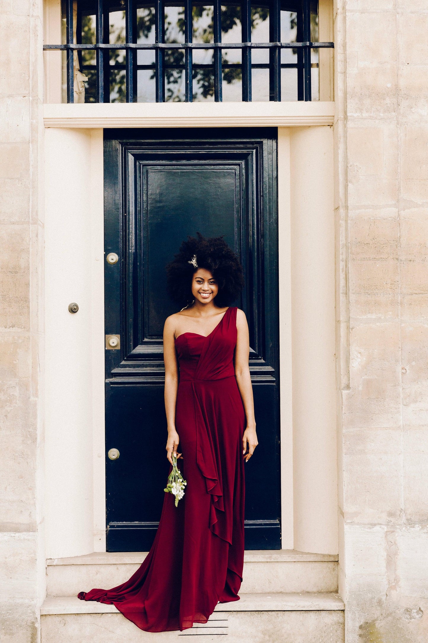 One Shoulder Bridesmaid Dress | Red Bridesmaid Dress | Dare and Dazzle